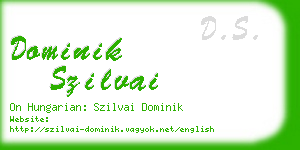 dominik szilvai business card